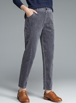 Casual Tapered Cotton Harem Pants