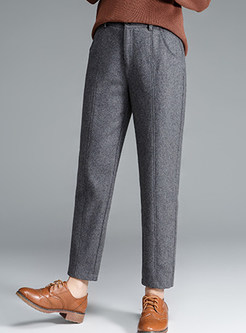 Brief Mid-rise Tapered Harem Pants