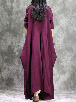 Casual Oversized Asymmetric Maxi Dress
