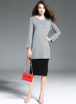 Causal Long Sleeve Loose Wool Knitted Sweater