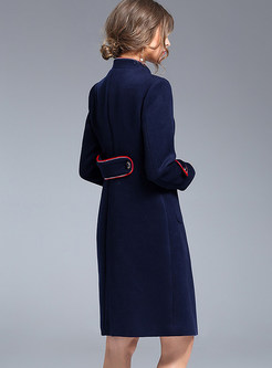 Vintage Single-breasted Stand Collar Coat