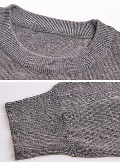 Cartoon Design Long Sleeve Knitted Sweater