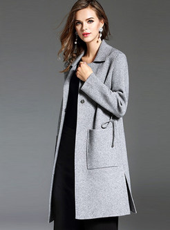 Grey Brief Notched Straight Coat