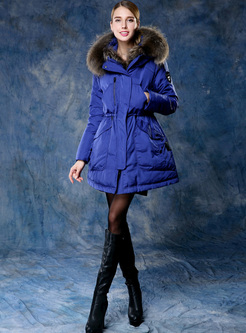 Hooded Warm Coats Parkas with Raccoon Fur