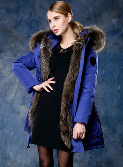 Hooded Warm Coats Parkas with Raccoon Fur
