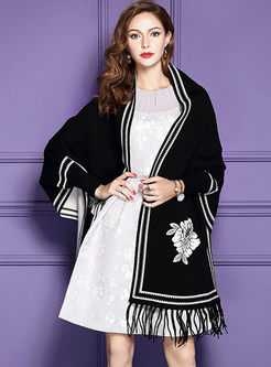 Stylish Tassel Wool Knitted Kimono