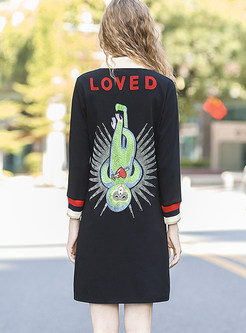 Fashion Embellished Embroidery Skater Dress