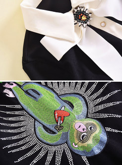 Fashion Embellished Embroidery Skater Dress