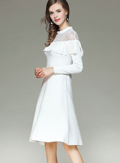 Elegant Perspective Tassel Slim Knitted Dress