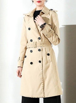 Chic Double-breasted Belted Trench Coat
