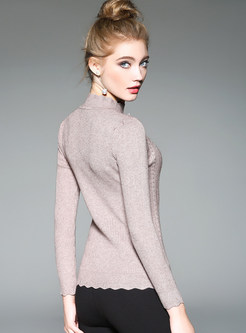 Brief Slim Pullover Sweater