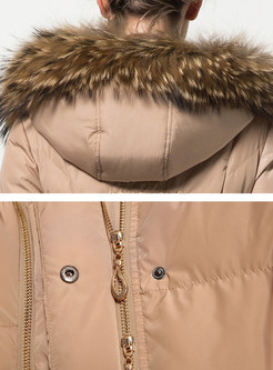 Chic Loose Hooded Long Down Coat