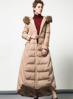 Chic Loose Hooded Long Down Coat