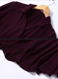 Elegant Flare Sleeve Asymmetric Hem Maxi Dress