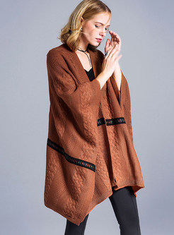 Casual Knitted Asymmetric Loose Coat