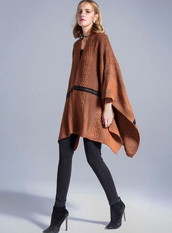 Casual Knitted Asymmetric Loose Coat