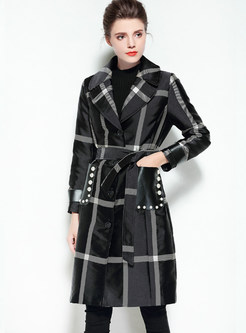 Brief Checked Belted Single-breasted Trench Coat