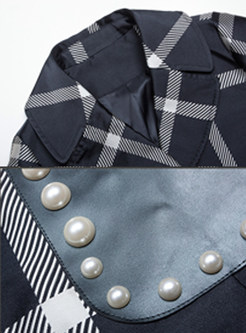 Brief Checked Belted Single-breasted Trench Coat