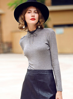 Grey treet Slim Long Sleeve Sweater