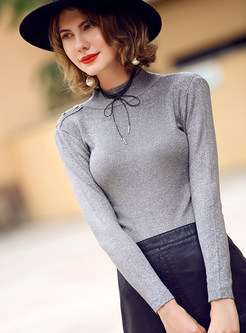 Grey treet Slim Long Sleeve Sweater