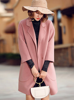 Brief Turn Down Collar With Pockets Coat