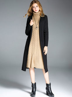 Causal Loose Long Sleeve Knitted Coat