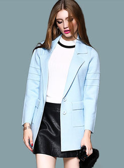 Chic Turn Down Collar One-button Coat