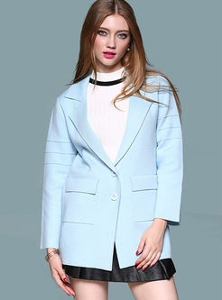 Chic Turn Down Collar One-button Coat