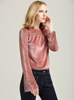 Chic Hollow Flare Sleeve T-shirt