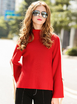 Street Color-blocked Loose Sweater