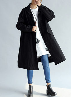 Brief Stand Collar Loose Trench Coat