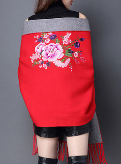 Elegant Tassel Embroidery Kimono