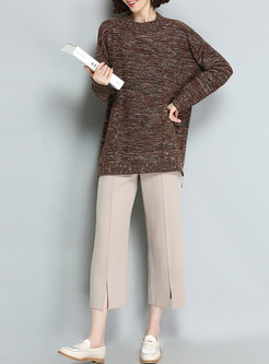 Street Loose Long Sleeve Knitted Sweater