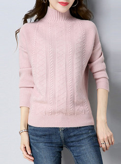 Sweet Turtle Neck Knitted Sweater