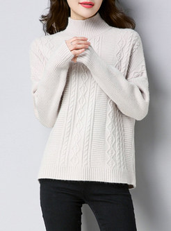 Brief Batwing Sleeve Knitted Sweater