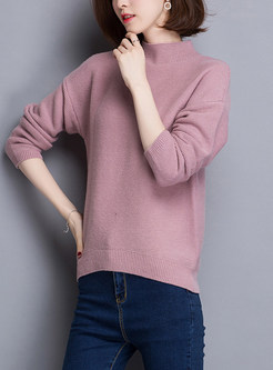Elegant Sweet Stand Collar Thread Sweater