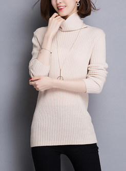 Causal Double-deck Collar Slim Sweater