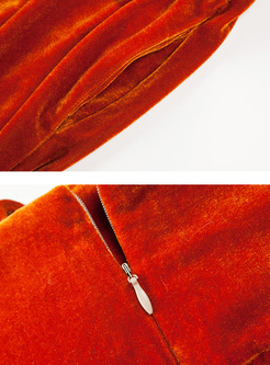 Orange Belted High Waist Overalls