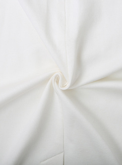 White O-neck Flare Sleeve Bodycon Dress