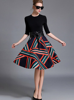 Elegant Slim Top & A-line Skirt Suits