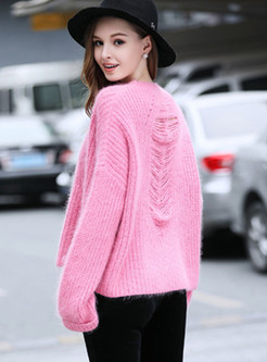 Stylish Loose Long Sleeve Knitted Sweater