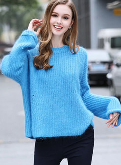 Stylish Loose Long Sleeve Knitted Sweater