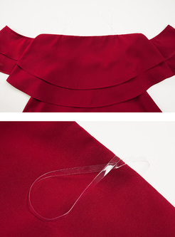 Red Strapless Mini A-line Dress