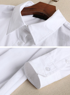 White Lapel Shirt Dress & Sleeveless A-line Dress