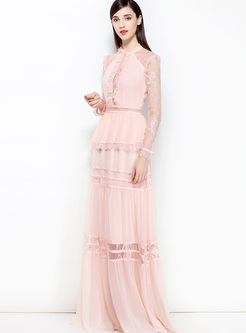Sweet Pink Perspective Maxi Dress