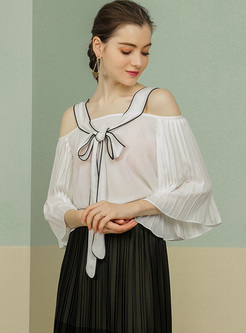 Sexy Tied Off Shoulder Blouse