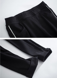 Brief Solid Color Fitted Pencil Pants