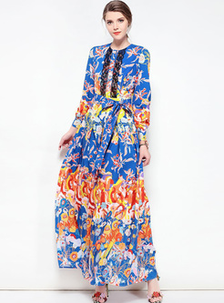 Bohemia Floral Print Maxi Dress
