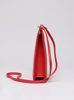 Red Magnetic Lock Crossbody Bag