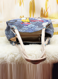 Chic Weaving Embroidery Tote Bag